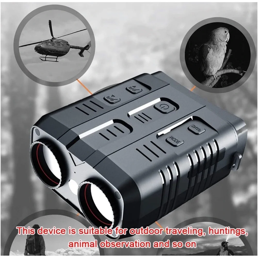 TacRight Night Vision Pro 4K Binoculars 10x Zoom Infrared Digital Device Black